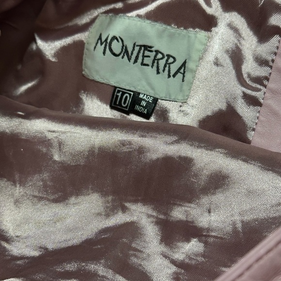 Gorgeous Vintage Pearlescent Genuine Leather Sissy Midi Skirt Lined Size 10 - Picture 7 of 7